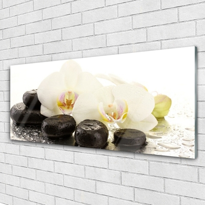 Glas billede Flower Stones Art