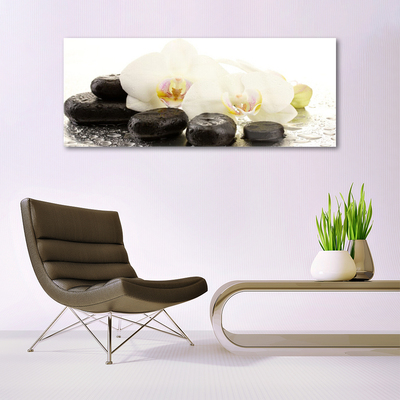 Glas billede Flower Stones Art