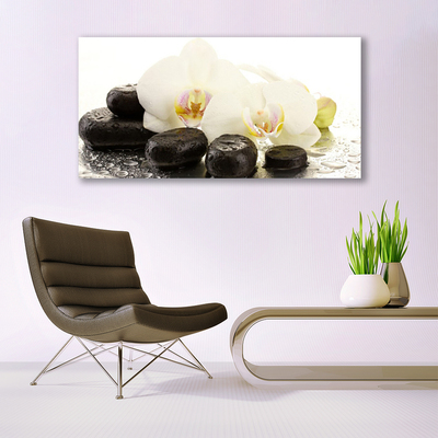 Glas billede Flower Stones Art