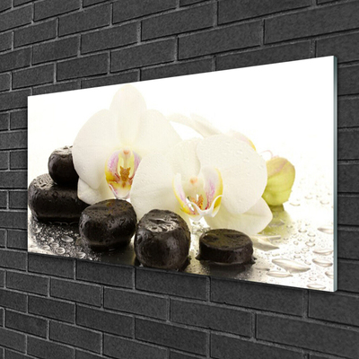 Glas billede Flower Stones Art