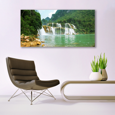 Billede i glas Forest Waterfall Landscape