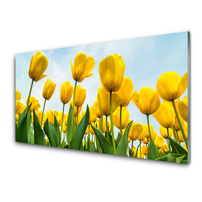 Billede i glas Tulipaner Blomster Plante