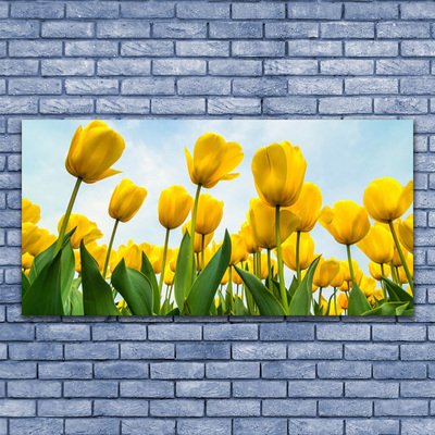 Billede i glas Tulipaner Blomster Plante