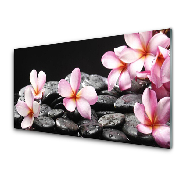 Glas billede Flower Wall Plumeria