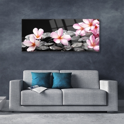 Glas billede Flower Wall Plumeria