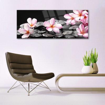 Glas billede Flower Wall Plumeria