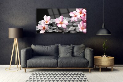 Glas billede Flower Wall Plumeria