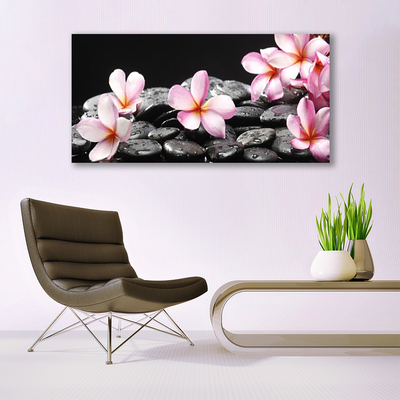 Glas billede Flower Wall Plumeria