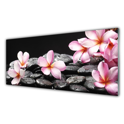 Glas billede Flower Wall Plumeria