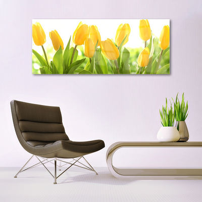 Billede i glas Tulipaner Blomster Plante