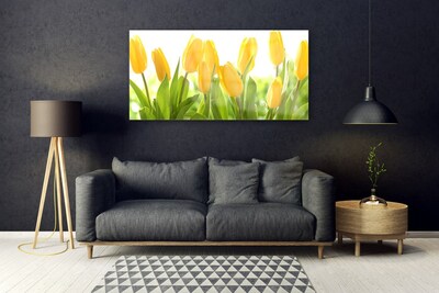 Billede i glas Tulipaner Blomster Plante