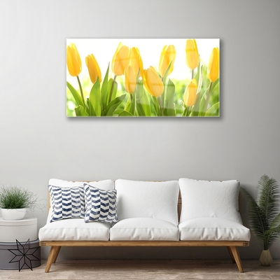 Billede i glas Tulipaner Blomster Plante