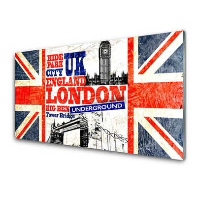 Glasfoto London Flag Art