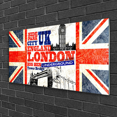 Glasfoto London Flag Art