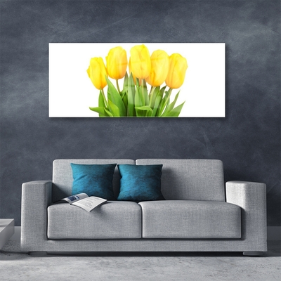 Glas billede Tulipaner Blomster Plante