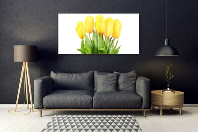 Glas billede Tulipaner Blomster Plante