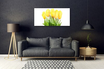 Glas billede Tulipaner Blomster Plante