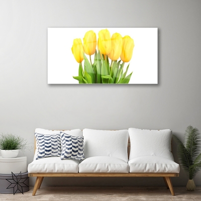 Glas billede Tulipaner Blomster Plante