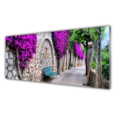 Billede glas Alley Bench Flowers