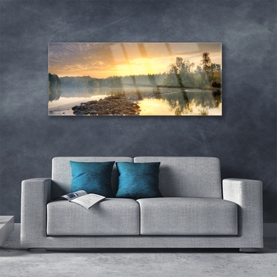 Billede i glas Lake Pond Landscape