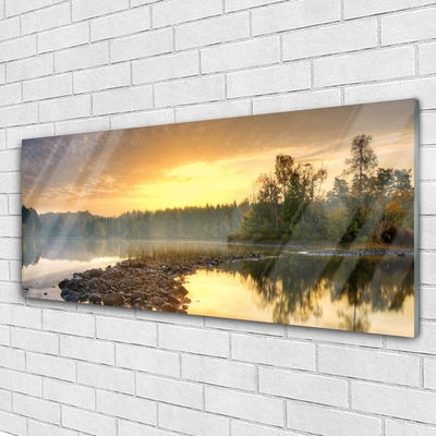 Billede i glas Lake Pond Landscape