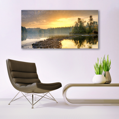 Billede i glas Lake Pond Landscape