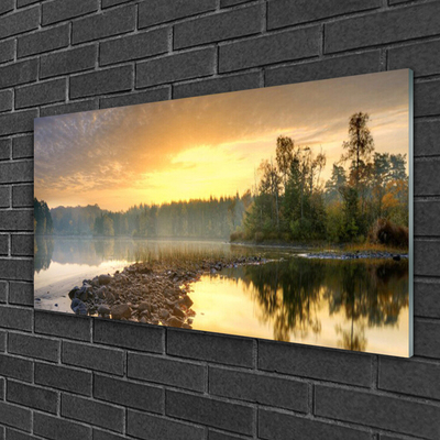 Billede i glas Lake Pond Landscape