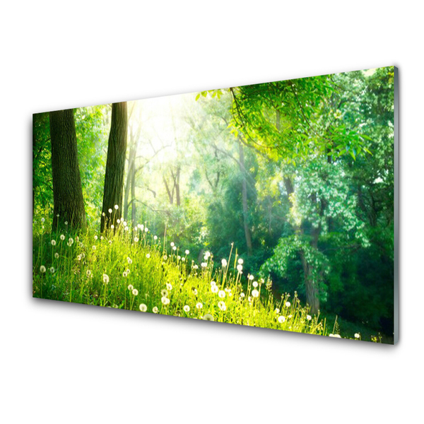 Glas billede Eng Natur Plante