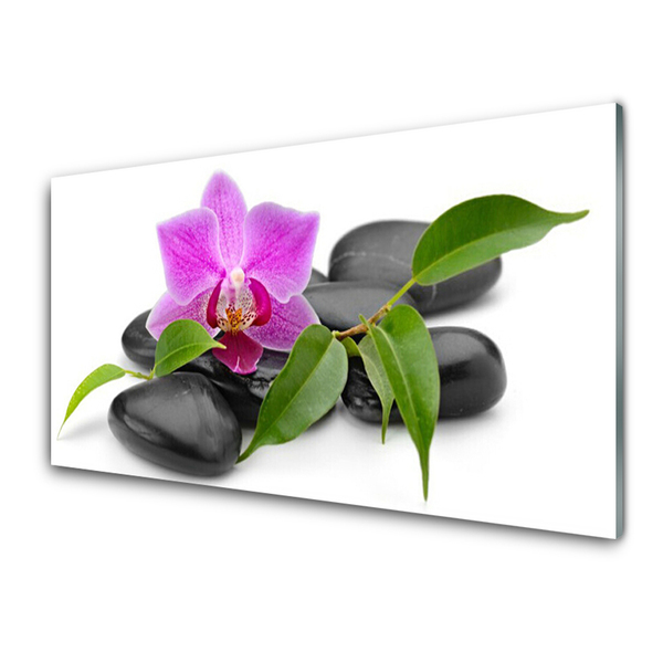 Glasbillede Flower Orchid Art