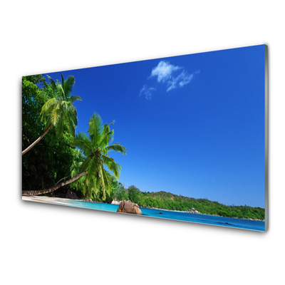 Billede i glas Palm Trees Beach Landscape