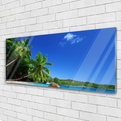 Billede i glas Palm Trees Beach Landscape