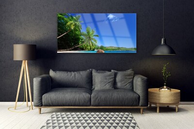 Billede i glas Palm Trees Beach Landscape