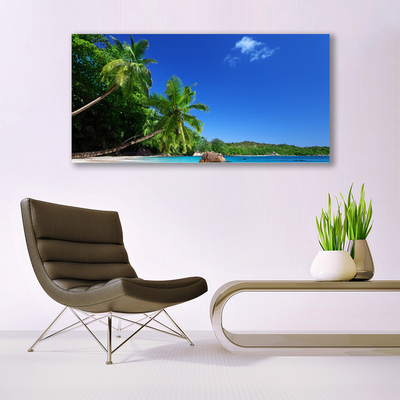 Billede i glas Palm Trees Beach Landscape