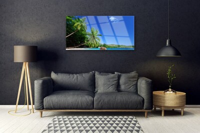 Billede i glas Palm Trees Beach Landscape