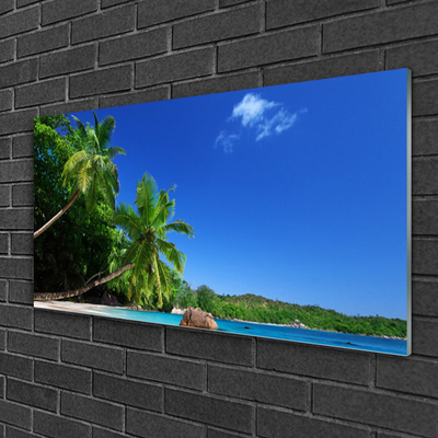 Billede i glas Palm Trees Beach Landscape