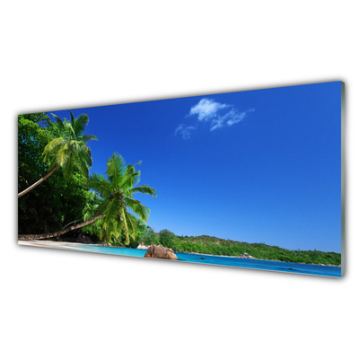 Billede i glas Palm Trees Beach Landscape