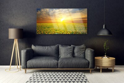 Glas billede Sun Meadow Sunflowers