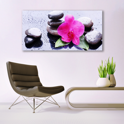 Glasfoto Flower Orchid Art