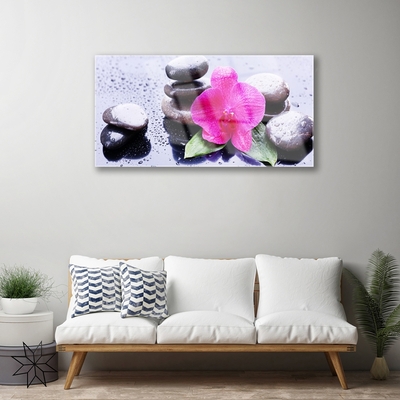 Glasfoto Flower Orchid Art