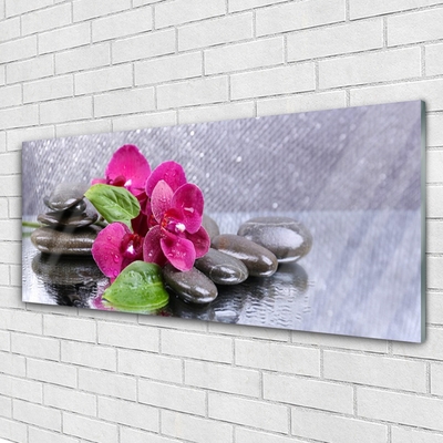 Glasbillede Flower Orchid Art