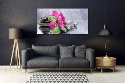 Glasbillede Flower Orchid Art