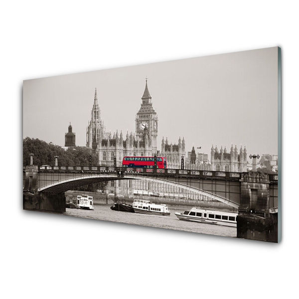 Billede glas Bridge London Big Ben