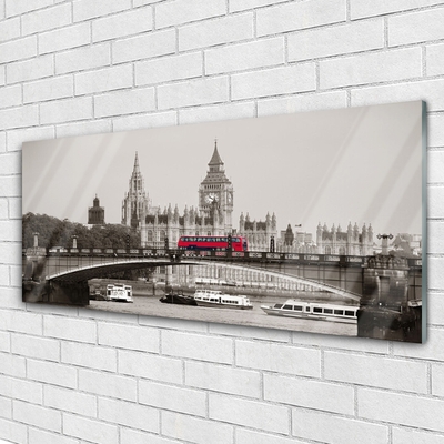 Billede glas Bridge London Big Ben