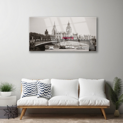 Billede glas Bridge London Big Ben