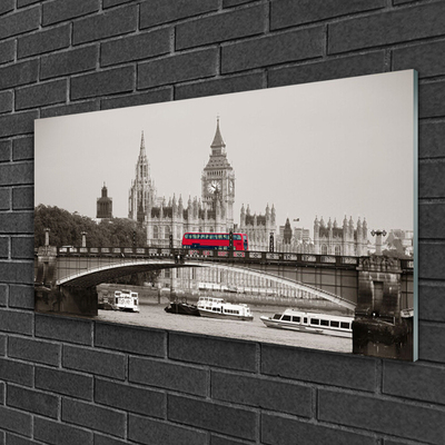 Billede glas Bridge London Big Ben