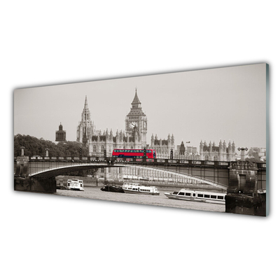 Billede glas Bridge London Big Ben