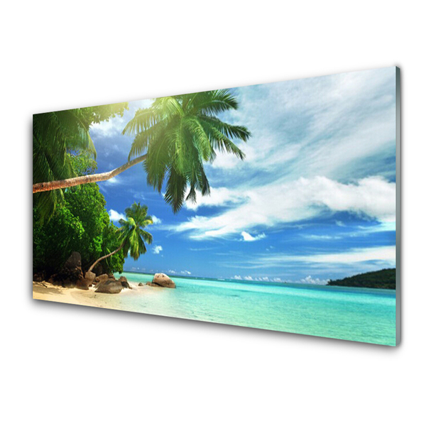 Glasbillede Palm Beach Sea Landscape