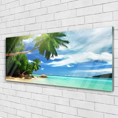 Glasbillede Palm Beach Sea Landscape