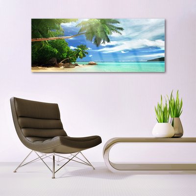 Glasbillede Palm Beach Sea Landscape