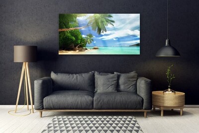 Glasbillede Palm Beach Sea Landscape